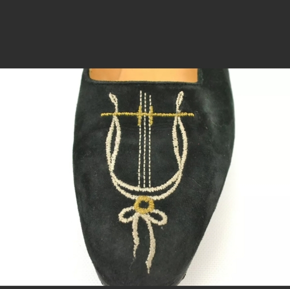 🥳HP🥳Hermes Authentic BlackSuede Flats size 5.5 - Picture 3 of 11